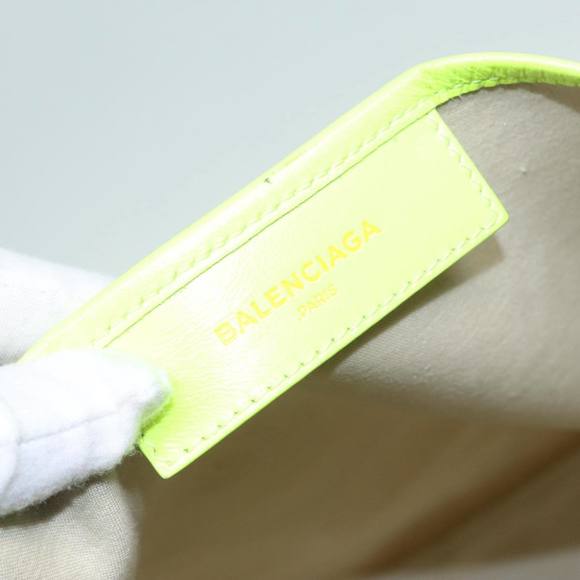 BALENCIAGA Navy Cabas M Hand Bag Canvas Leather White Yellow 339936 Auth yk14650 - Picture 15 of 16